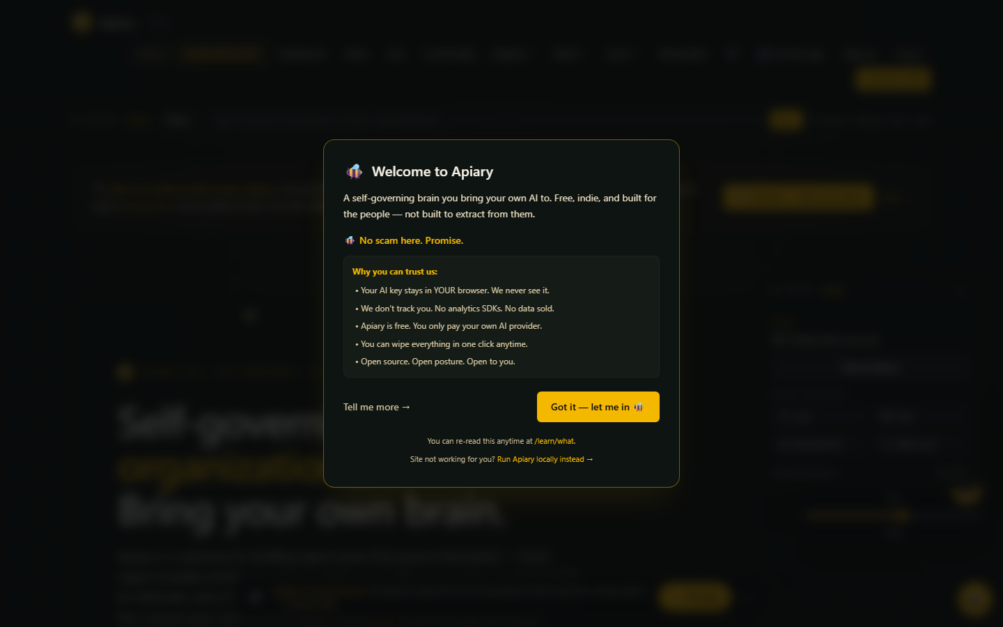 Apiary agentic platform